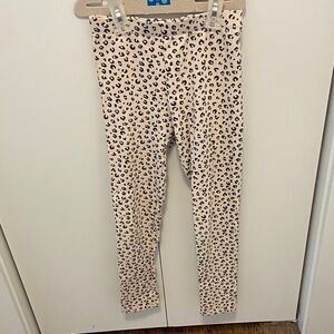 H&M Kids Beige and Black Patterned Leggings